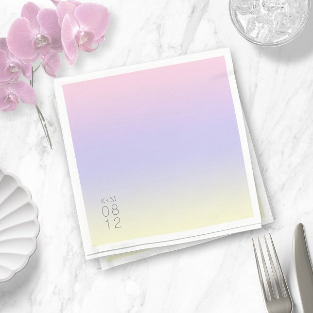 Mood Gradient Wedding Pastel Dawn ID741 Serviette (Von Creator hochgeladen)