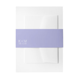 Mood Minimalistisch Wedding Periwinkle ID741 Einladungsbanderole