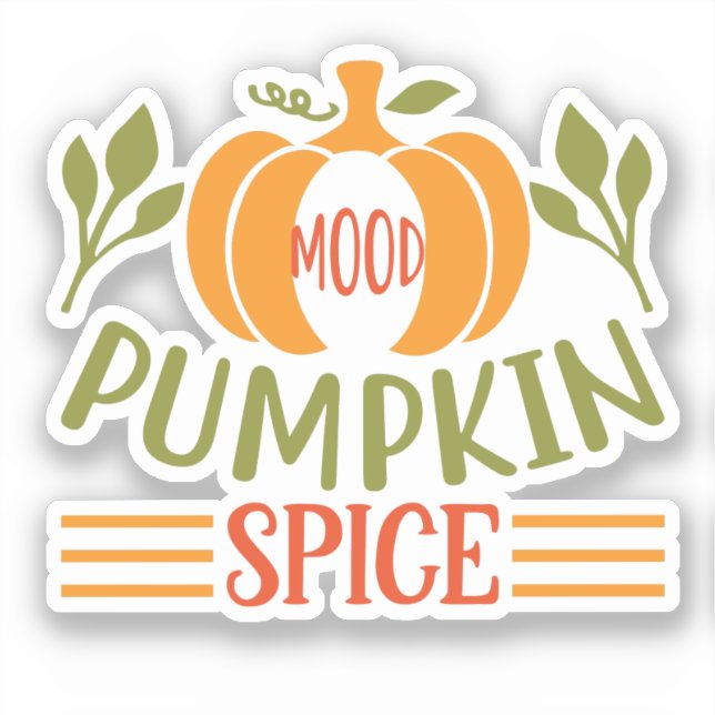 Mood Pumpkin Spice Aufkleber (Vorderseite)