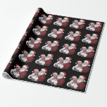 Moodeng Christmas Funny Vintager Weihnachtsmann Geschenkpapier<br><div class="desc">Moodeng Christmas Funny Vintager Weihnachtsmann</div>