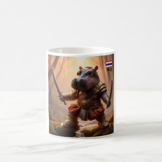 Moodeng - Pygmie Hippopotamus Warrior Kaffeetasse
