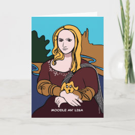Moodle An' Lisa Funny Dog Geschenkkarte Karte