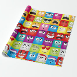 Moods and Emoticons Geschenkpapier