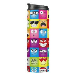 Moods and Emoticons Thermosbecher