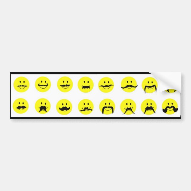 Moodstaches stellen Schnurrbart-Autoaufkleber Autoaufkleber (Vorne)