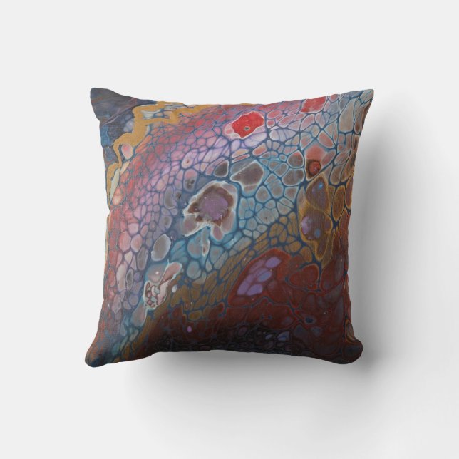 Moody Abstract Art Throw Pillow Kissen (Rückseite)