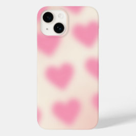 Moody Aesthetic Pink Heart Case-Mate iPhone 14 Hülle
