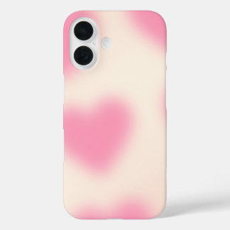 Moody Aesthetic Pink Heart iPhone 16 Hülle