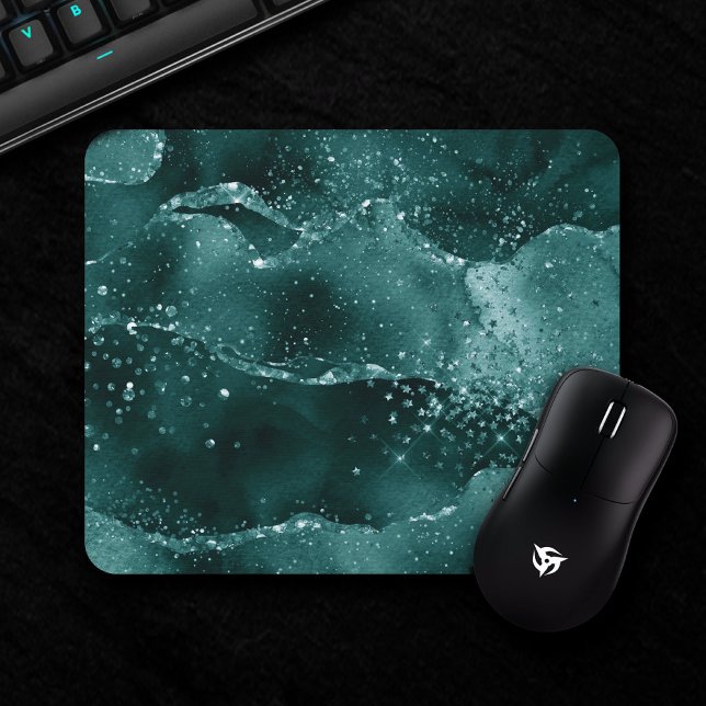 Moody Agate | Aquamarin Green Malachite Rich Jewel Mousepad (Von Creator hochgeladen)