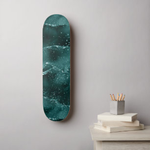 Moody Agate Aquamarin Green Malachite Rich Jewel Skateboard