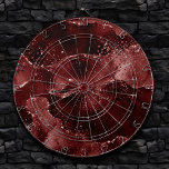 Moody Agate | Henna Blood Red Garnet Jewel Tone Dartscheibe<br><div class="desc">In den 90er Jahren inspirierte grunge dunkel, raffinierte Aquarellstein aus Marmor in einem tiefmodisch anmutenden Juwelenton mit Imitaten metallische Folie und Glitzer-Venen in einem reichen, dramatischen, mit abstrakten flüssigen Wirbel und Glitzer-Venen. Aus der Kollektion "Till Death Do Us Part" fügt dieser wunderschöne weibliche handbemalte Farbverlauf den perfekten Pop der Farbe...</div>