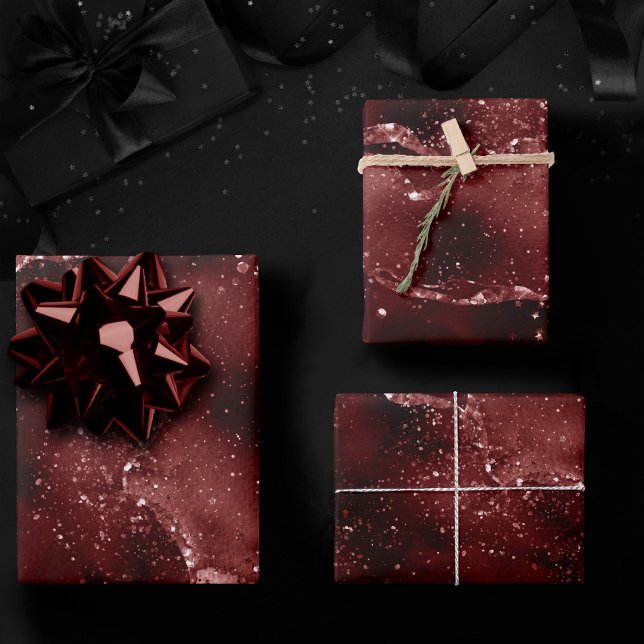Moody Agate | Henna Blood Red Garnet Jewel Tone Geschenkpapier Set (Von Creator hochgeladen)