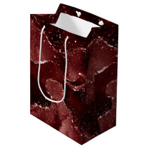Moody Agate Henna Blood Red Garnet Jewel Tone Mittlere Geschenktüte