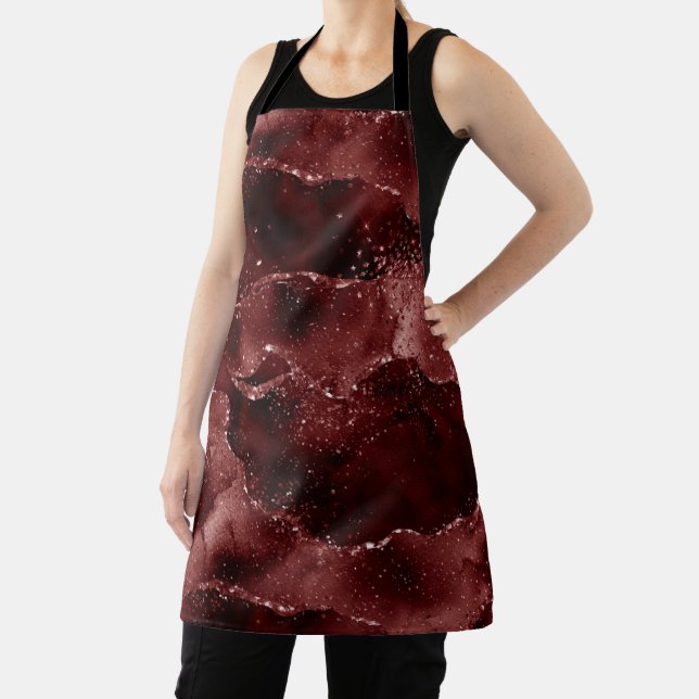 Moody Agate | Henna Blood Red Garnet Jewel Tone Schürze (InSitu)