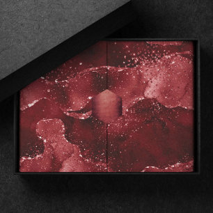 Moody Agate Henna Blood Red Garnet Jewel Tone Seidenpapier