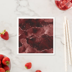 Moody Agate Henna Blood Red Garnet Jewel Tone Serviette