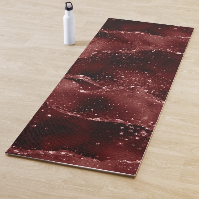 Moody Agate | Henna Blood Red Garnet Jewel Tone Yogamatte (Beispiel)