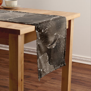 Moody Agate   Kaffee Brown Golden Bronze Taupe Kurzer Tischläufer
