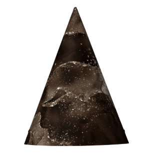 Moody Agate   Kaffee Brown Golden Bronze Taupe Partyhütchen