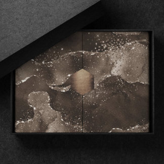 Moody Agate | Kaffee Brown Golden Bronze Taupe Seidenpapier