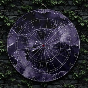 Moody Agate Midnight Indigo Deep Lila Glam Dartscheibe