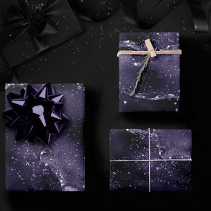 Moody Agate Midnight Indigo Deep Lila Glam Geschenkpapier Set