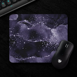 Moody Agate Midnight Indigo Deep Lila Glam Mousepad