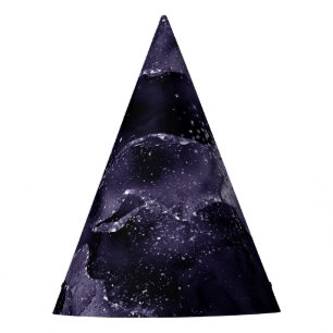 Moody Agate   Midnight Indigo Deep Lila Glam Partyhütchen