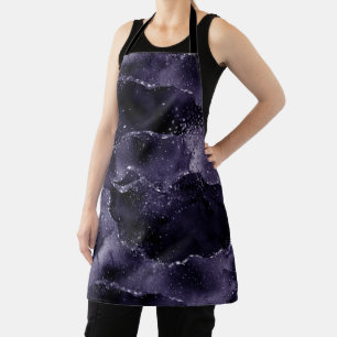 Moody Agate   Midnight Indigo Deep Lila Glam Schürze