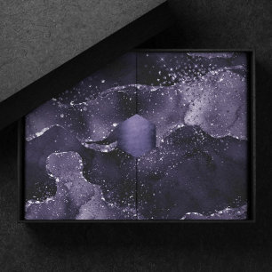 Moody Agate   Midnight Indigo Deep Lila Glam Seidenpapier