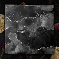 Moody Agate | Onyx Black Silver Vampy Goth Glitzer