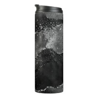 Moody Agate | Onyx Black Silver Vampy Goth Glitzer