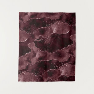 Moody Agate Wein Bordeaux Sangria Merlot Marone Wandteppich
