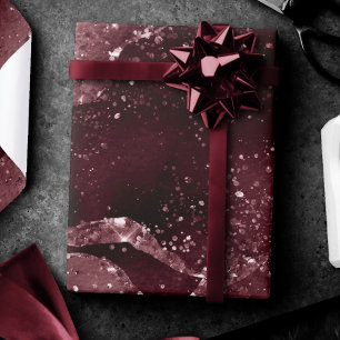 Moody Agate Wein Bordeaux Sangria Merlot Maroon Geschenkpapier