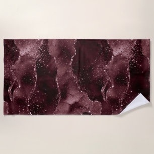 Moody Agate Wein Bordeaux Sangria Merlot Maroon Strandtuch