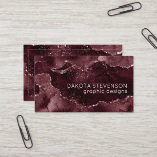 Moody Agate Wein Bordeaux Sangria Merlot Maroon Visitenkarte