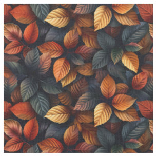 Moody Autumn Fall Foliage Blätter Muster Stoff
