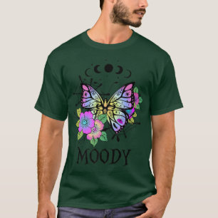 Moody Beautiful Butterfly Spooky Blume Magical Ha T-Shirt