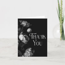 Moody Black and White Blume danke