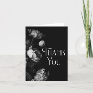 Moody Black and White Blume danke
