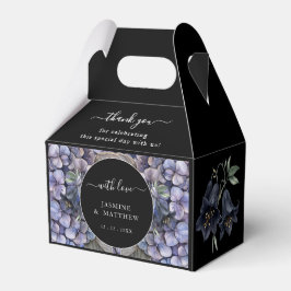 Moody Black Floral Classic Thank You Chic Wedding Geschenkschachtel