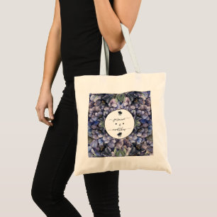 Moody Black Floral Klassische Paarnamen Hochzeit Tragetasche