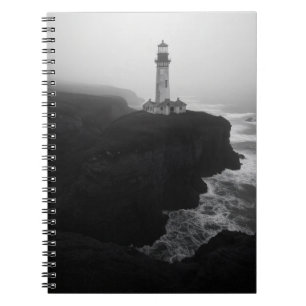 Moody Black White Coastouse Carnet phare