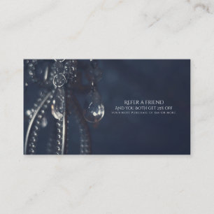 Moody Blue Crystal Elegant Chic Empfehlen Sie eine Empfehlungskarte