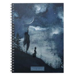 Moody blue watercolor moddess personalisiert notizblock