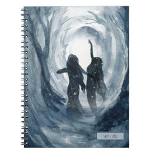 Moody blue watercolor Moodgoddesses personalisiert Notizblock