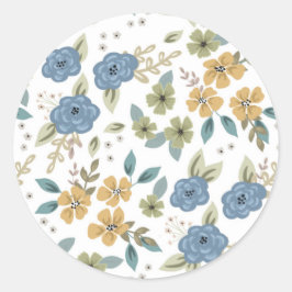 Moody Blues Floral Sticker Sheet