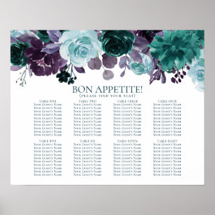Moody Boho   Aquamarine Blumenbeutelübersicht Poster