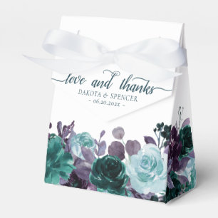 Moody Boho   Aquamarine türkisblaue Liebe und Dank Geschenkschachtel