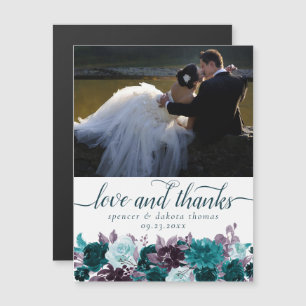 Moody Boho   Aquamarines Lila Foto Danke, Magnet